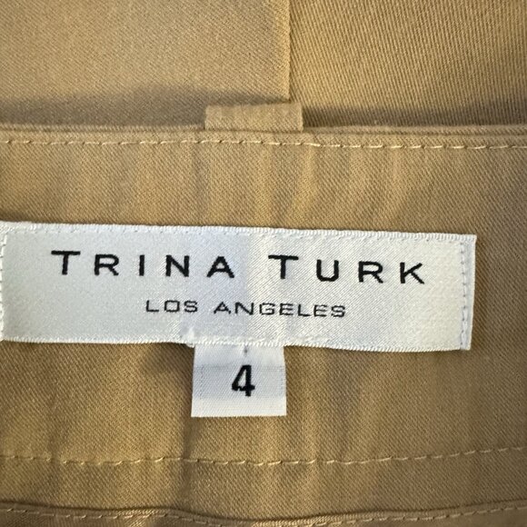 Trina Turk Women’s Straight Leg Trousers Pants Size 4 High Rise Stretch Pockets - Picture 5 of 6